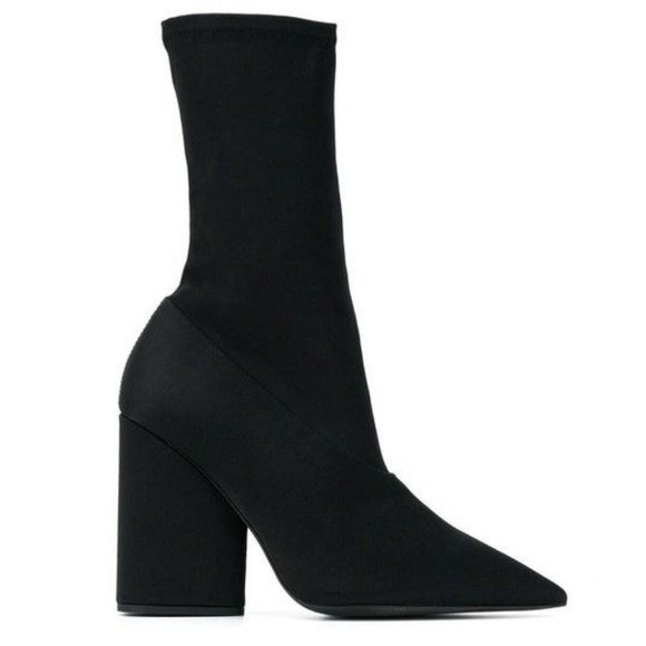 Yeezy Shoes - Yeezy Season 7 Onyx Stretch Satin Block Heel Ankle Boot Onyx Women's Size 6.5